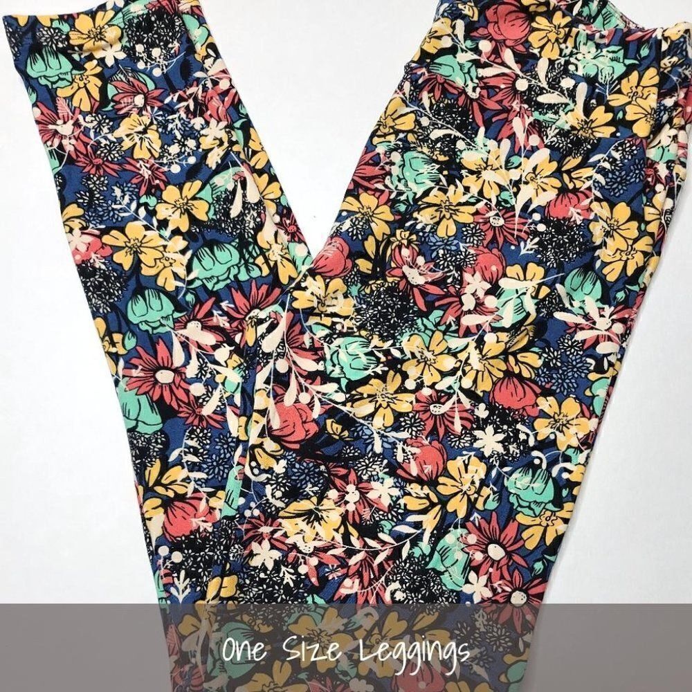 LuLaRoe OS Leggings Floral NEW